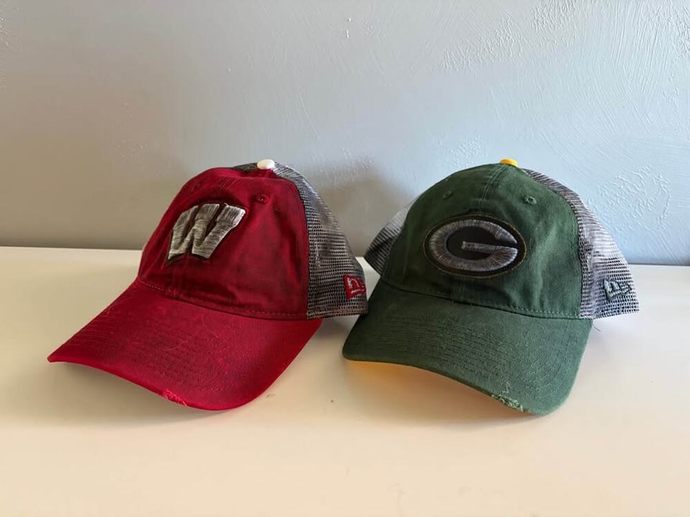New Era 9TWENTY Wisconsin Badgers & Green Bay Packers adjustable Hats (0127)